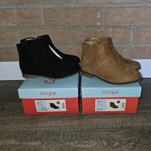 Cat & Jack Kids' Ankle Boots - Black and Tan
